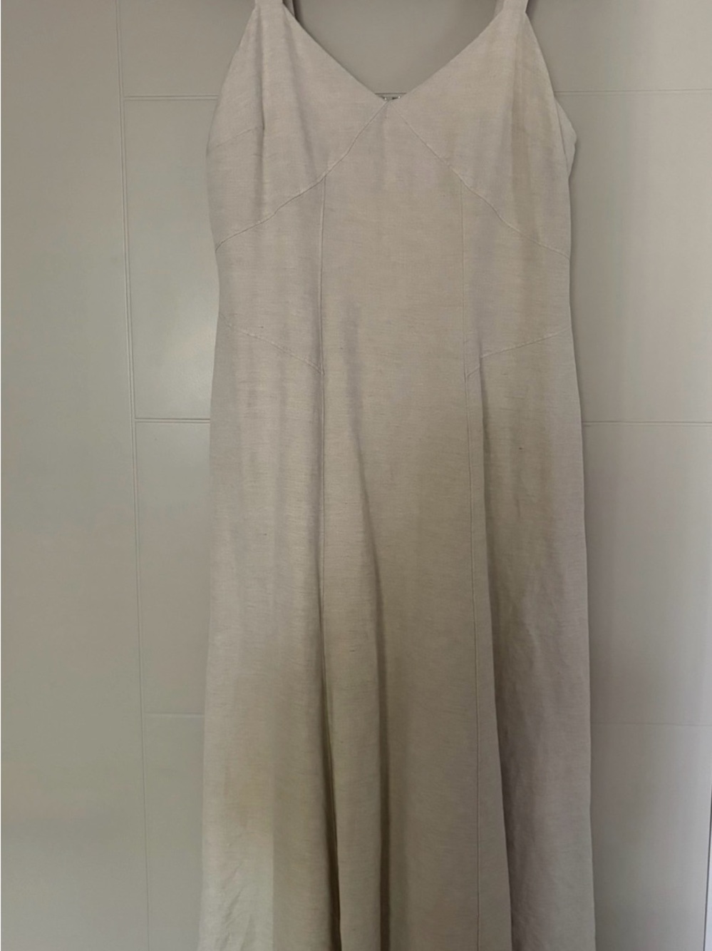 LOFT Women's Cream Midi Sundress with Sweetheart Neckline - Picture 2 of 6